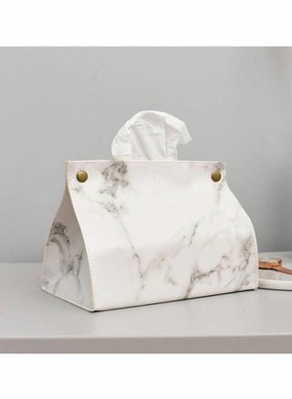 PU Leather Paper Facial Tissue Box Cover Holder, Tissue Case Box Container Marble Pattern Napkin Papers Bag Box Case Pouch Decoration for Home Car - pzsku/Z3814B20A6053F6249F13Z/45/_/1698650530/e5651061-8305-4762-bc39-4d41064c830a