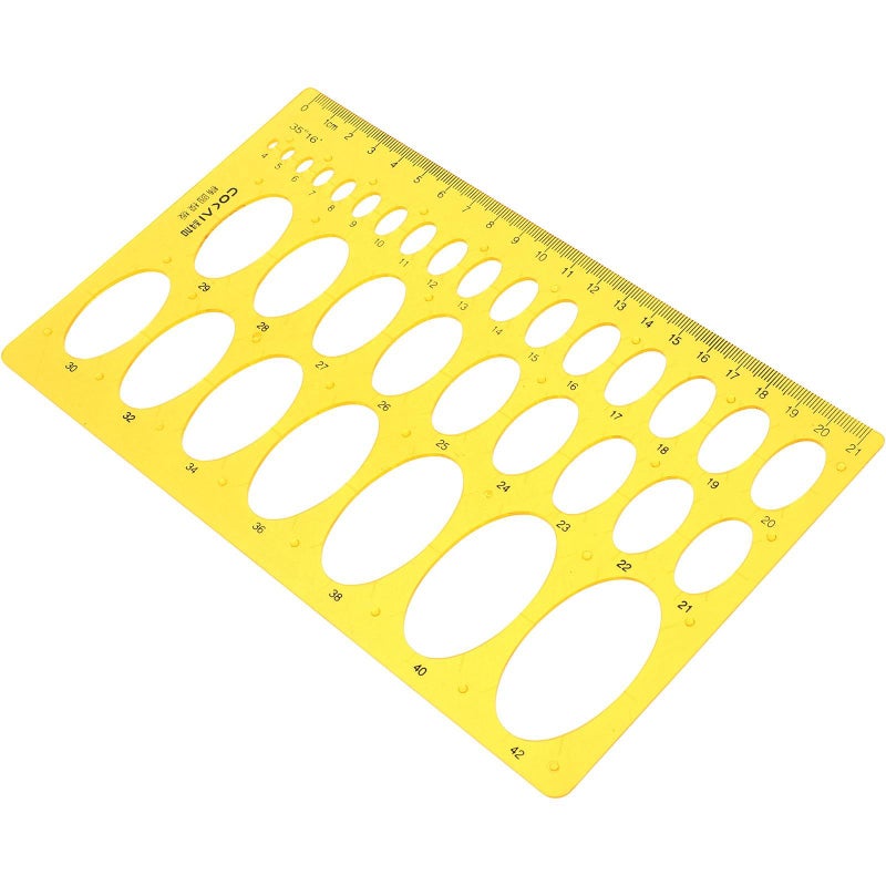 Ellipse Measuring Drawing Template Ruler Plastic Drafting Stencil with Curve Scale for Architecture Office and School Technical Drawing - Image 2