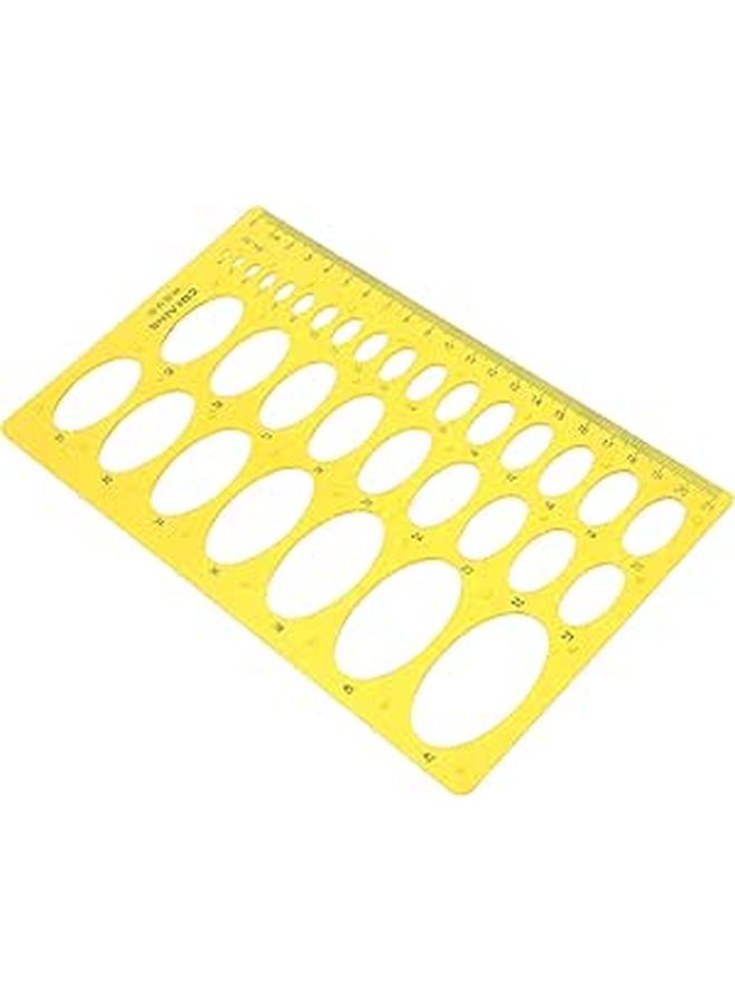 Ellipse Measuring Drawing Template Ruler Plastic Drafting Stencil with Curve Scale for Architecture Office and School Technical Drawing - Image 1