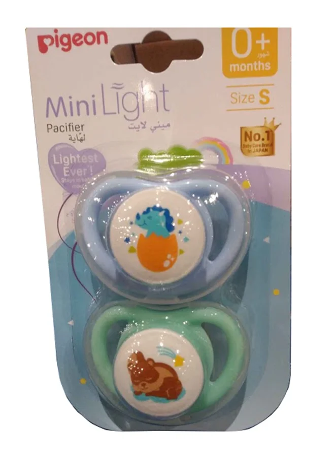 pigeon Twin Mini Light Pacifier For Boy, Small - Assorted