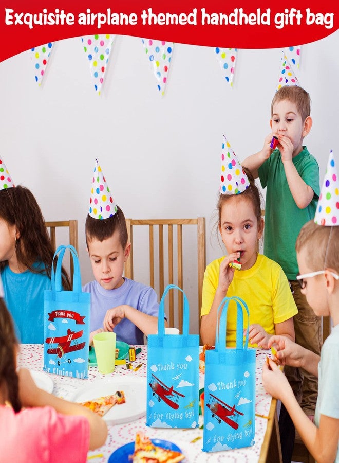 فيرايكل مجموعة فيرايكل من 24 قطعة من أكياس هدايا حفلات الطائرات، أكياس هدايا على شكل طائرات بمقابض، لوازم حفلات أعياد الميلاد، صناديق هدايا، زينة حفلات الطائرات، لوازم زينة حفلات أعياد الميلاد (قاعدة زرقاء) - Image 5