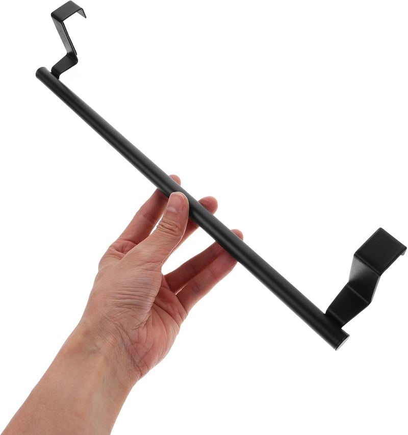The Door Towel Rack Large Black Stainless Steel Cabinet Towel Holder Bathroom Kitchen Closet Storage Bar - Image 3