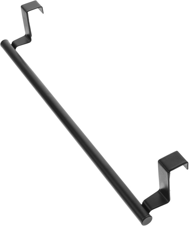 The Door Towel Rack Large Black Stainless Steel Cabinet Towel Holder Bathroom Kitchen Closet Storage Bar - Image 1