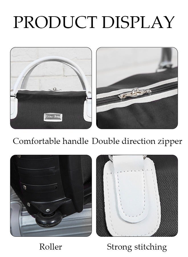 DUNISO 2in1 Suitcase for Men and Women, Large Capacity Handbag with Adjustable Pull Rod Portable Luggage Trolley Travel Bag Trolley Backpacks for Business Travel - Image 3