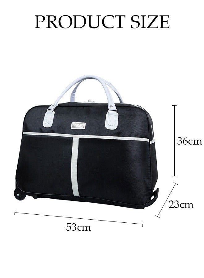 DUNISO 2in1 Suitcase for Men and Women, Large Capacity Handbag with Adjustable Pull Rod Portable Luggage Trolley Travel Bag Trolley Backpacks for Business Travel - Image 2