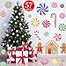 Funnlot 57PCS Peppermint Floor Decals Christmas Wall Stickers Decals Christmas Stickers Candy Wall Stickers for Candyland Decoration - Image 3