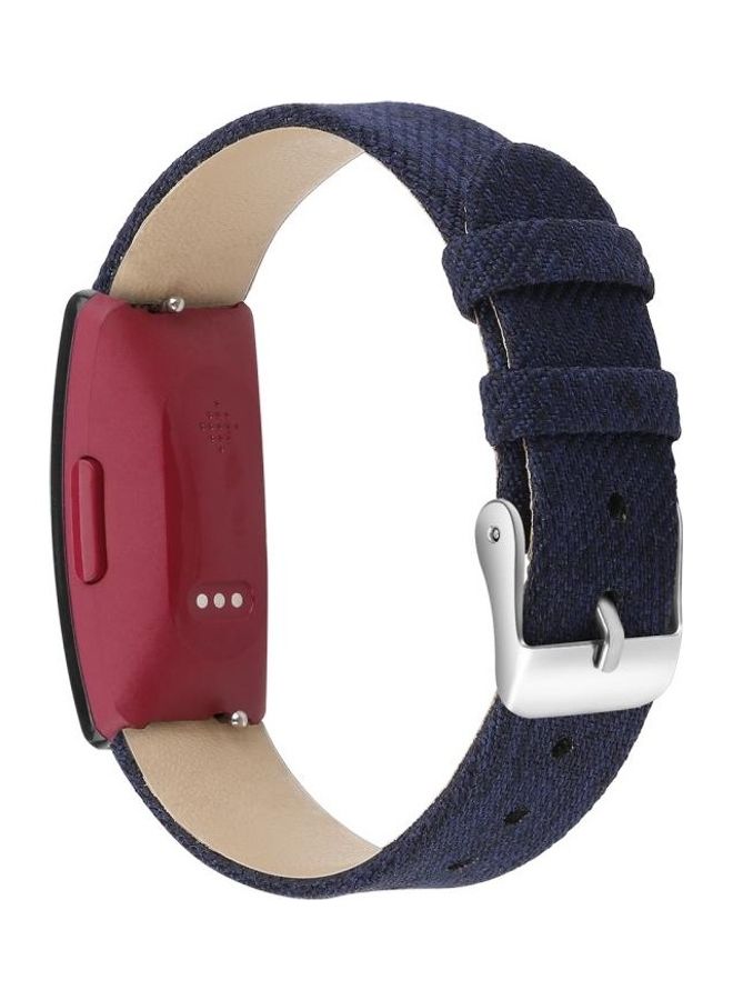 NIBEMINENT Replacement Wrist Strap Watchband For Fitbit Inspire/Inspire HR Canvas B Type Blue - Image 3