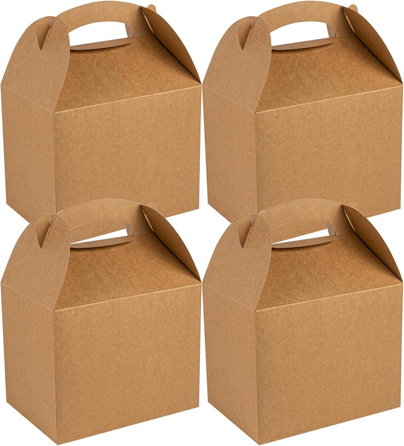 Restaurantware Bio Tek 10 x 7 x 8 Inch Gable Boxes For Party Favors 25 Attractive Gift Boxes  With BuiltIn Handle Greaseproof Kraft Paper Gable Boxes For Birthday Parties And Weddings - Image 1