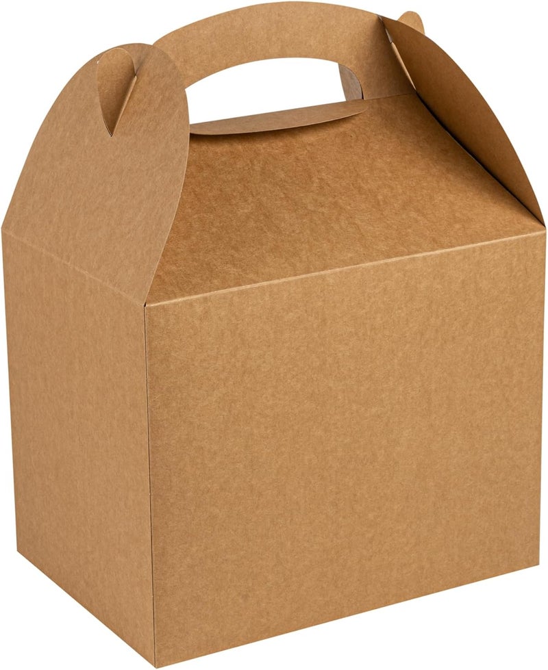 Restaurantware Bio Tek 10 x 7 x 8 Inch Gable Boxes For Party Favors 25 Attractive Gift Boxes  With BuiltIn Handle Greaseproof Kraft Paper Gable Boxes For Birthday Parties And Weddings - Image 2