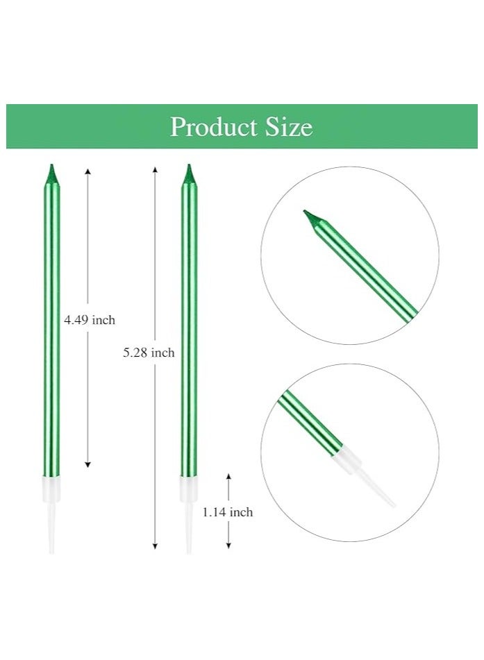 12 مجموعة شموع عيد الميلاد مجموعة شموع عيد الميلاد الكهربائية طقم شموع عيد ميلاد طويلة ورفيعة رقيقة طويلة تحترق ببطء لأعياد الميلاد، الزفاف، زينة حفلات الحظ - Image 2