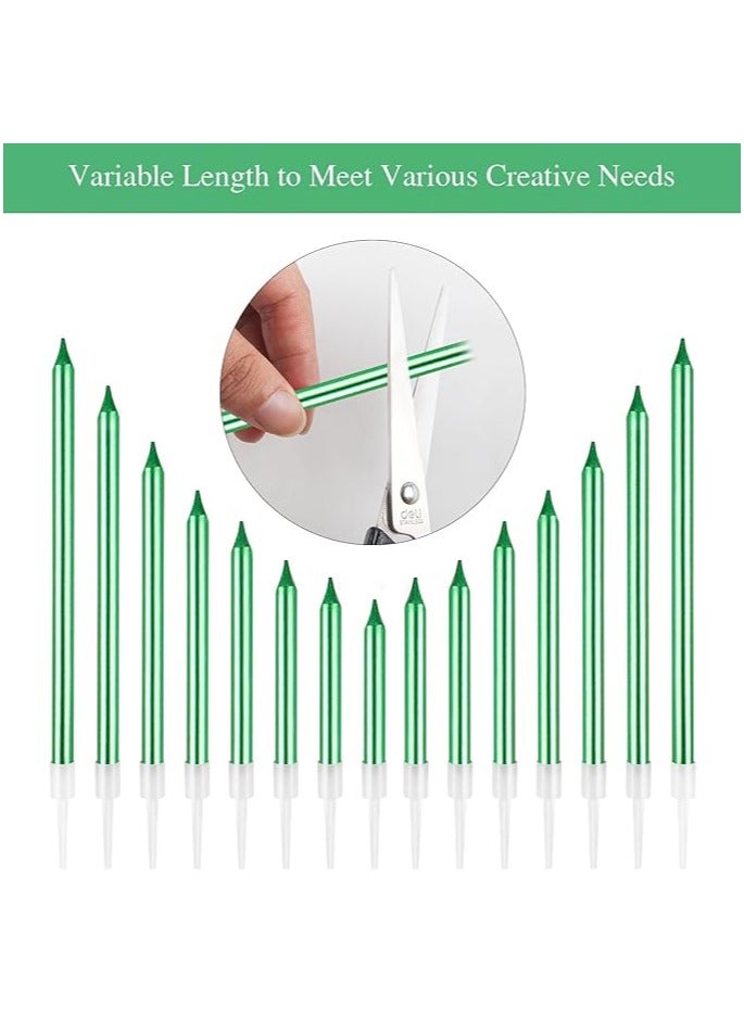 12 مجموعة شموع عيد الميلاد مجموعة شموع عيد الميلاد الكهربائية طقم شموع عيد ميلاد طويلة ورفيعة رقيقة طويلة تحترق ببطء لأعياد الميلاد، الزفاف، زينة حفلات الحظ - Image 4