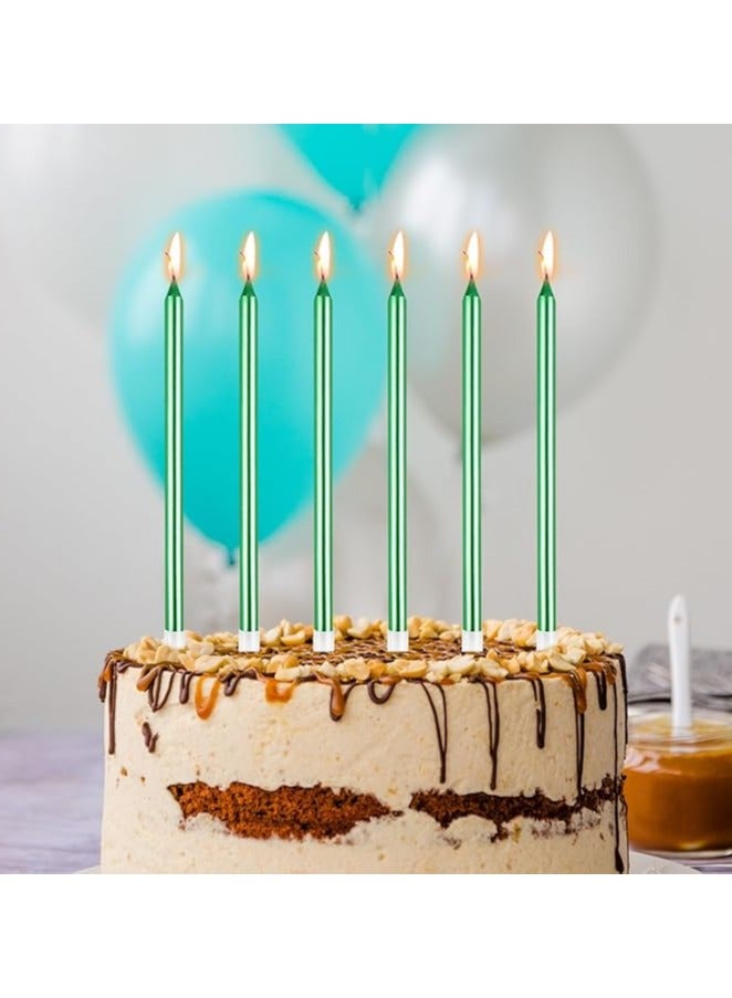 12 مجموعة شموع عيد الميلاد مجموعة شموع عيد الميلاد الكهربائية طقم شموع عيد ميلاد طويلة ورفيعة رقيقة طويلة تحترق ببطء لأعياد الميلاد، الزفاف، زينة حفلات الحظ - Image 5