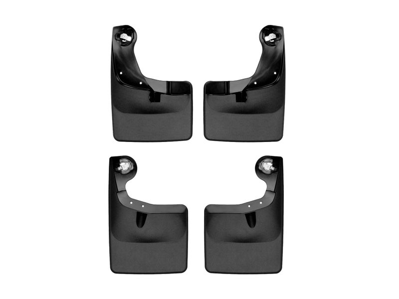WeatherTech حراس الطين WeatherTech مخصص بدون حفر لسيارة فورد F-150 - مجموعة أمامية وخلفية (110134-120134)، أسود - Image 1
