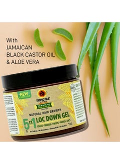 Tropic Isle Living 5N1 Loc Down Gel 12Oz For Edges Braids Locs Twists Waves Lasting Hold Shine & Protected Hair Growth Reduces Itchy Scalp With Jamaican Black Castor Oil  - Image 3