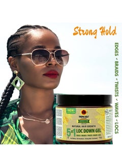 Tropic Isle Living 5N1 Loc Down Gel 12Oz For Edges Braids Locs Twists Waves Lasting Hold Shine & Protected Hair Growth Reduces Itchy Scalp With Jamaican Black Castor Oil  - Image 4