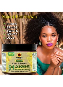 Tropic Isle Living 5N1 Loc Down Gel 12Oz For Edges Braids Locs Twists Waves Lasting Hold Shine & Protected Hair Growth Reduces Itchy Scalp With Jamaican Black Castor Oil  - Image 5