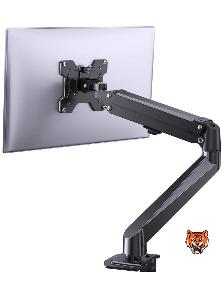 TIGER "Single Monitor Mount with Gas Spring Arm, Fully Adjustable Full Motion VESA Bracket for 17-27 Inch Monitors, Supports up to 14.3 lbs"  - Image 1