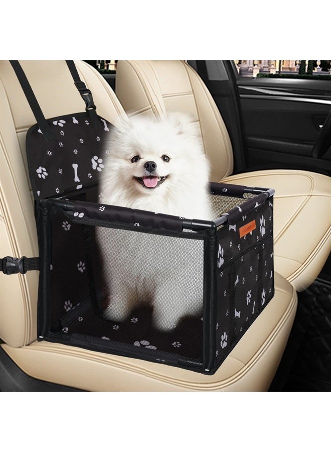 SWIHELP مقعد سيارة للكلاب، مقعد معزز محمول للكلاب الصغيرة مع حزام أمان قابل للتثبيت وإطار مستقر، مضاد للانهيار، مثالي للحيوانات الأليفة الصغيرة - Image 1