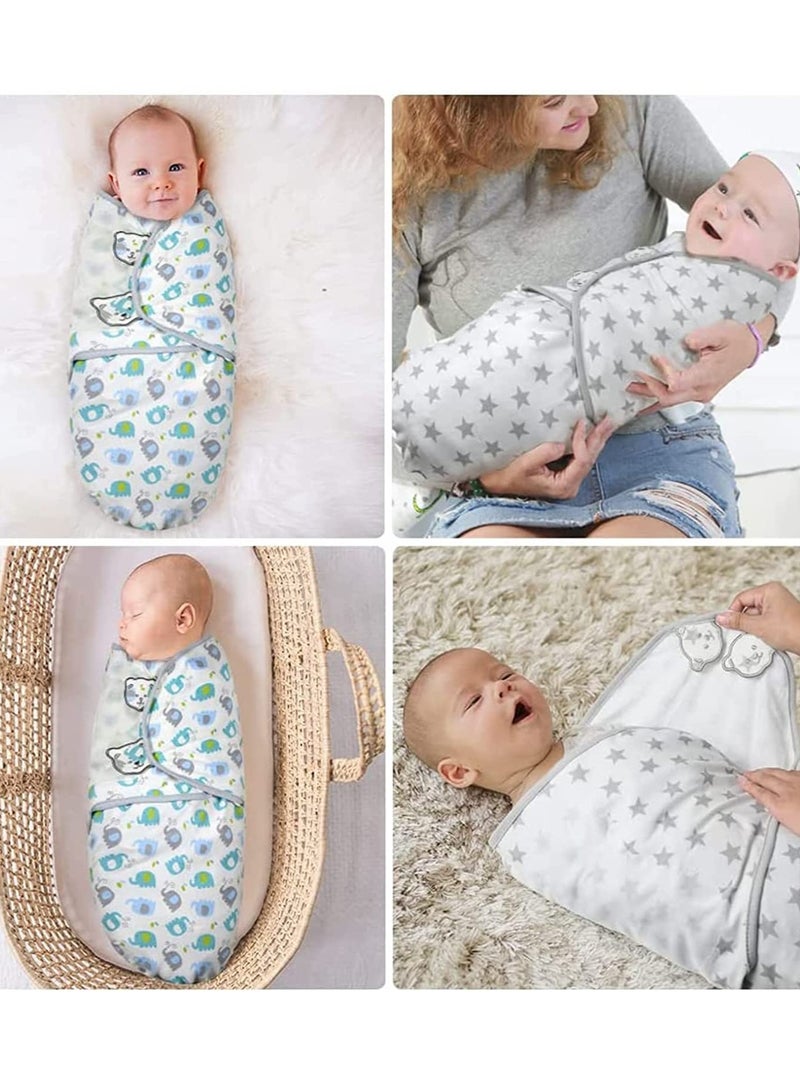 Baby Swaddle Wrap Swaddle Blankets Newborn Swaddle Blanket Wrap Organic Cotton Baby Blanket Wrap for Baby 2 6 Months 10 18lbs Baby Sleeping Bag Little Blanket Pack of 2 - Image 4