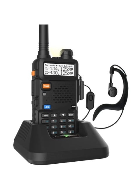 Bao Feng UV-5R ثنائي النطاق مزدوج التردد، طاقة عالية، راديو FM، مصباح يدوي قوي LED، جهاز اتصال لاسلكي للإرسال لمسافات طويلة
