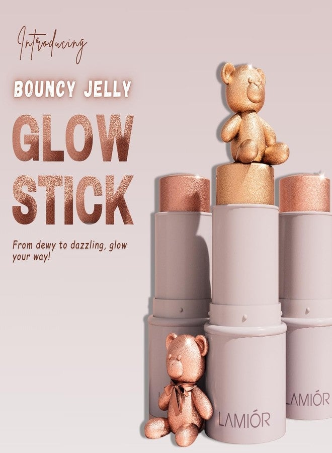 Lamior Bouncy Jelly Glow Stick - Aura | 95% Natural, Hydrating & Long-Lasting Highlighter | Smudge-Resistant, Cooling & Skincare-Infused | Multipurpose for Face, Eyes & Body | Vegan & Cruelty-Free - Image 4