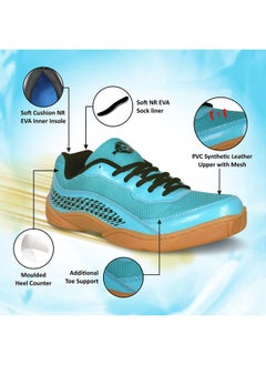 Nivia Flash 2.0 Badminton Shoes For Men | Your Go-To Shoe For Pickleball, Padel, And All Court Sports | Badminton Sports Shoes | (Blue) | Size Uk11  - Image 2