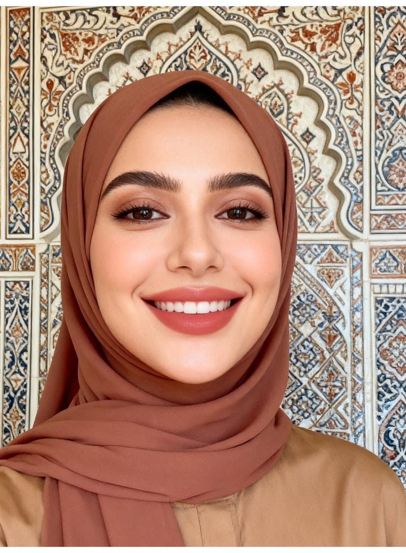 Caramel Frosty Lip Powder Cream, Velvet Matte Finish, Low Saturation, Autumn and Winter Whitening Lip Glaze (2# Cinnamon Peach Milk) - Image 4