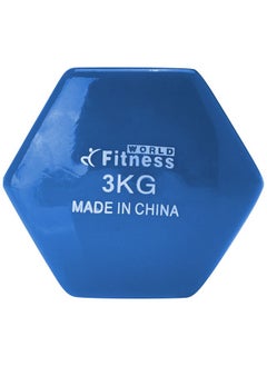 Fitness World Weightlifting dumbbell made of vinyl, 3 kg, consisting of two pieces  - Image 2