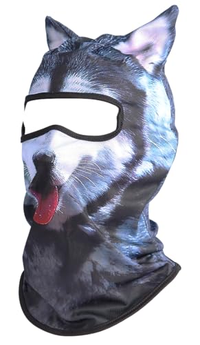 EUDOLAH 3D Cat Ski Balaclava Sheisty Face Mask with Ears Cute Animal Ski Mask for Music Festivals Raves Party Outdoor Activities Dog - Image 2
