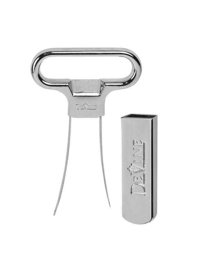 DeVine- Ah So Wine Opener for Vintage Bottles - Two-Prong Cork Puller & Corker With Sleek Case - Great Gift Idea