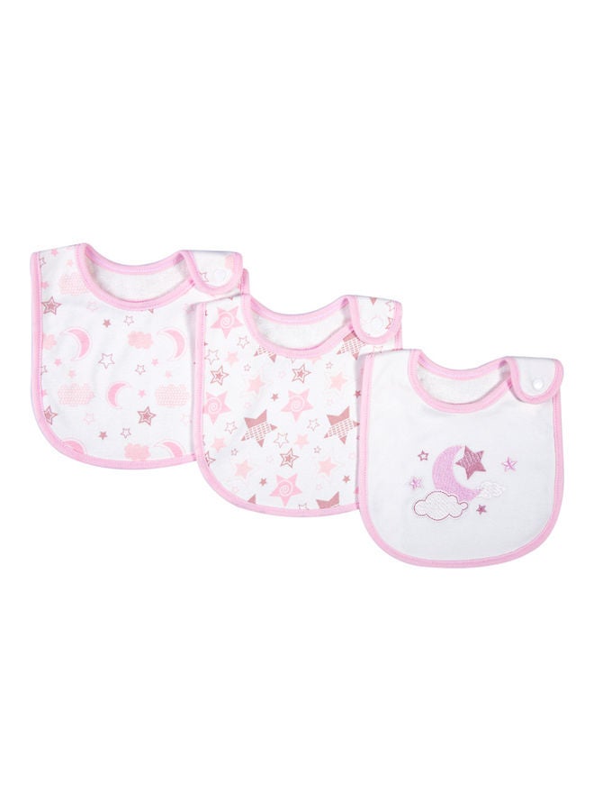 NIBEMINENT Pack of 3 100% Organic Cotton Drooling Teething Feeding Bib - Image 1