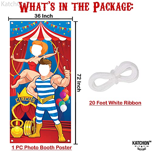 KatchOn Large Carnival Photo Booth Backdrop 72x36 Inch Carnival Decorations Carnival Photo Door Banner for Carnival Theme Party Decorations Circus Theme Party Decorations Carnival Games - Image 5