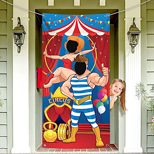 KatchOn Large Carnival Photo Booth Backdrop 72x36 Inch Carnival Decorations Carnival Photo Door Banner for Carnival Theme Party Decorations Circus Theme Party Decorations Carnival Games - Image 1
