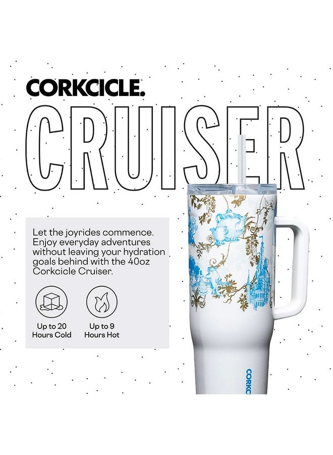 CORKCICLE X Disney Princess Belle Cruiser Insulated Tumbler With Handle & Straw - 40 Oz Reusable Water Bottle Keeps Beverages Cold For 20 Hrs, Hot For 9 Hrs - Cupholder Friendly, Spill Proof Tumbler - Image 2