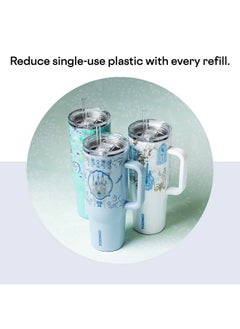 CORKCICLE X Disney Princess Belle Cruiser Insulated Tumbler With Handle & Straw - 40 Oz Reusable Water Bottle Keeps Beverages Cold For 20 Hrs, Hot For 9 Hrs - Cupholder Friendly, Spill Proof Tumbler  - Image 5