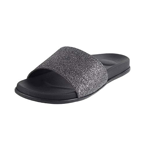 Metro Women's Black Glitter Finish Casual Fashion Slip Ons UK/4 EU/37 (41-3957) - Image 1