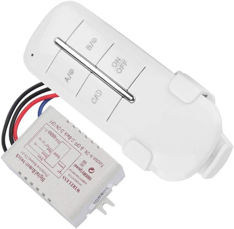 طرق تركيب بسيطة مفتاح تحكم عن بعد لاسلكي Walfront MR701 مخرج حائط لاسلكي مفتاح إضاءة رقمي تشغيل/إيقاف AC180-240V 1000W للمصابيح (MR701 1 * 1000W) تصميم مطابق لسعودية جودة عالمية اقتصادية فرد وعام - Image 5
