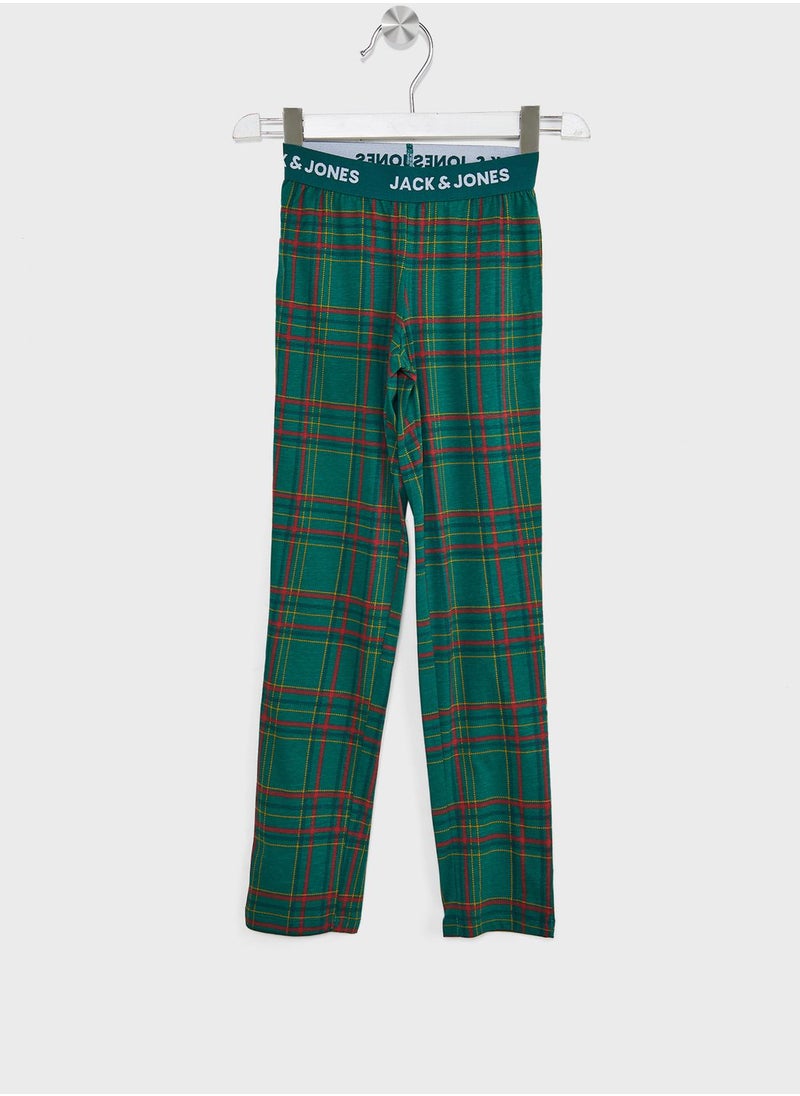 Jack & Jones Junior - Youth Checkd T-Shirt & Sweatpants Set - Image 1