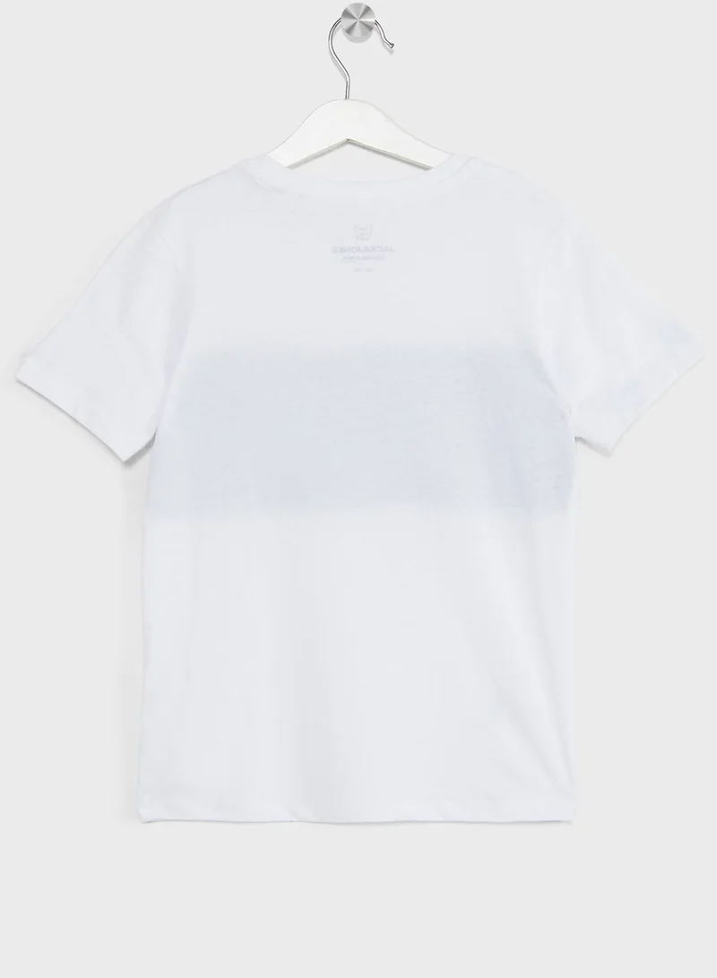 Jack & Jones Junior Youth Checkd T-Shirt & Sweatpants Set