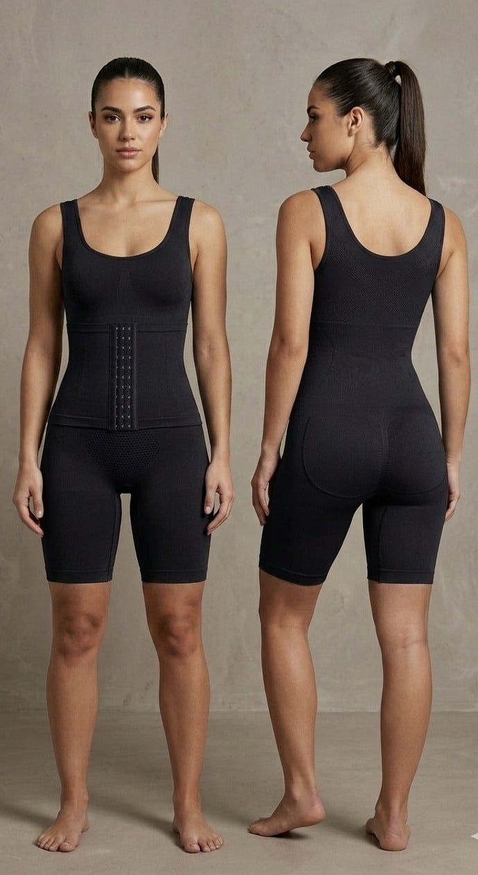 Women's Seamless Shaping Bodysuit with Tummy Control and Adjustable Hooks