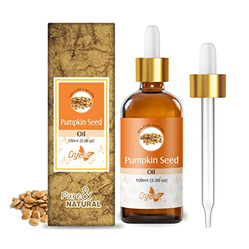 Crysalis Pumpkin Seed (Cucurbita) Oil |100% Pure & Natural Undiluted Essential Oil Organic Standard| Boost Hair Care For Eyelashes, Eyebrows & Hair. |Aromatherapy Oil| 100Ml With Dropper - Image 1