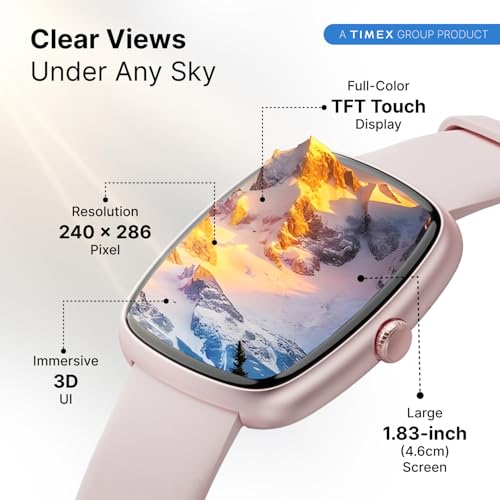 TIMEX iConnect Calling Ace+ 1.83"(4.6 cm) 3D UI Display with Functional Crown and BT Calling Smartwatch for Unisex - TWIXW1501T - Image 3