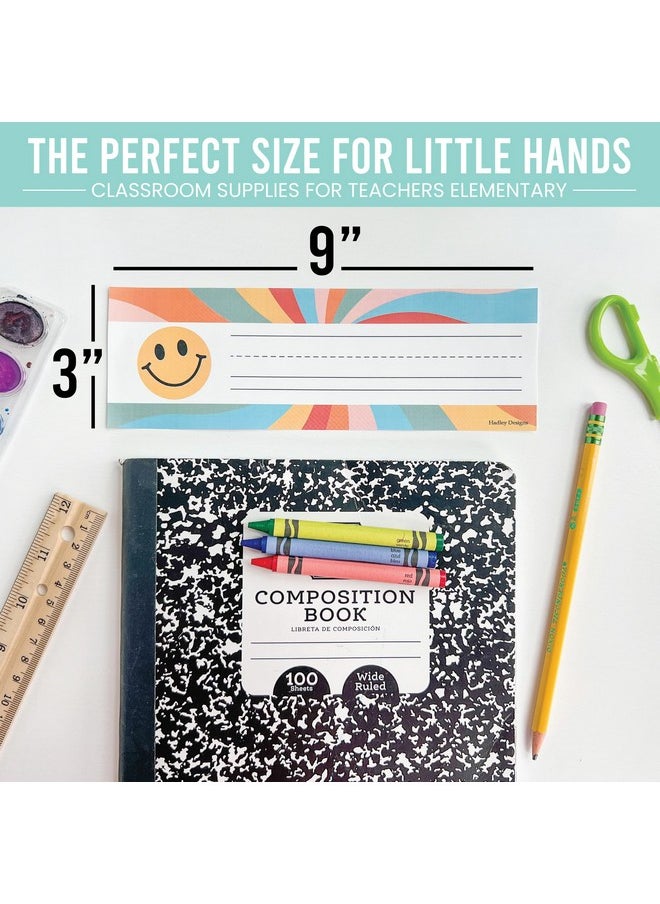 Hadley Designs Hadley Designs 25 Retro Classroom Name Tags for Classroom Cubbies - Student Desk Name Plates for Classroom Desk Name Tags, Classroom Name Plates, Kindergarten Name Plates for Desks, Desk Tags  - Image 5
