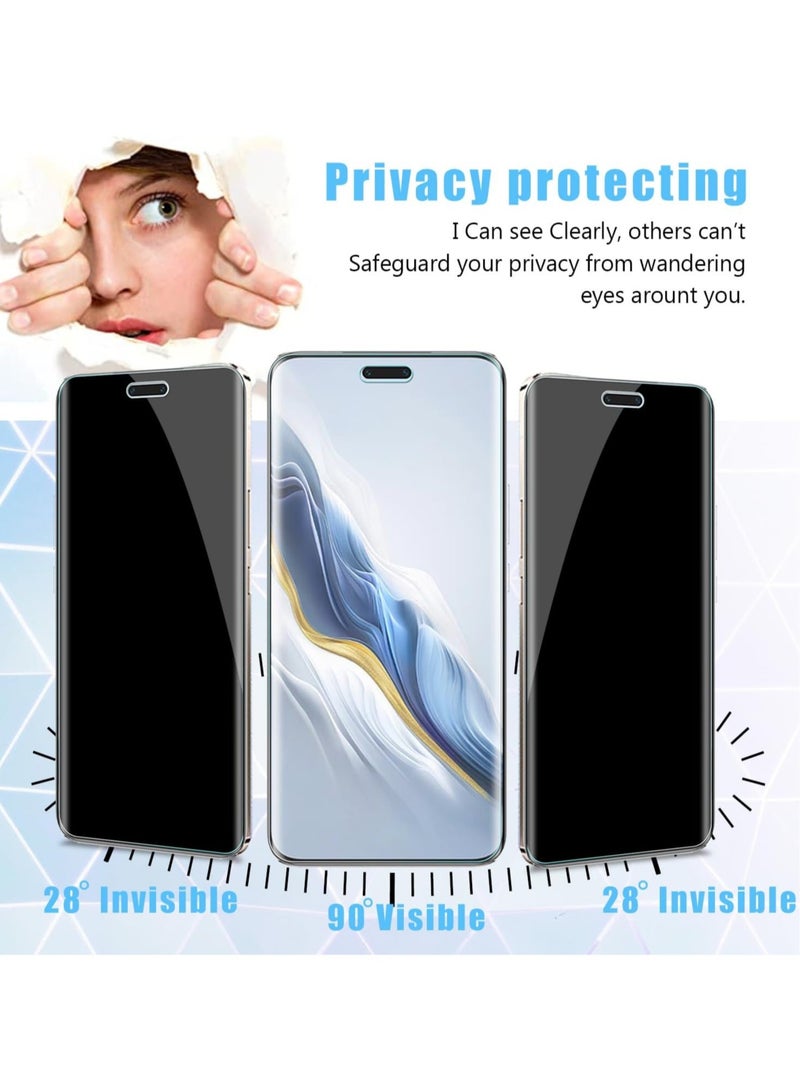 General [2 Pack] Honor Magic 6 Pro Privacy Screen Protector, Anti-Spy Flexible Privacy Screen Protector Anti-Scratch Bubble Free  - Image 3