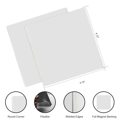 CHUNNIAO White Magnetic Picture Frame 4X4 for Refrigerator,12 Pieces Square Photo Magnets Sleeves for Fridge and Whiteboard,Locker - Image 3