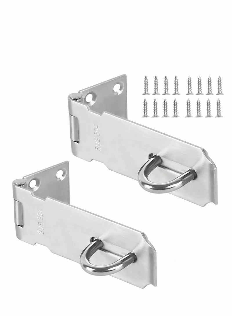 Padlock Hasp, Stainless Steel Security Door Clasp Hasp Lock Latch, Suitable for Room Door Locks, Garden Door Locks 2mm Extra Thick Door Gate Bolt... - Image 1