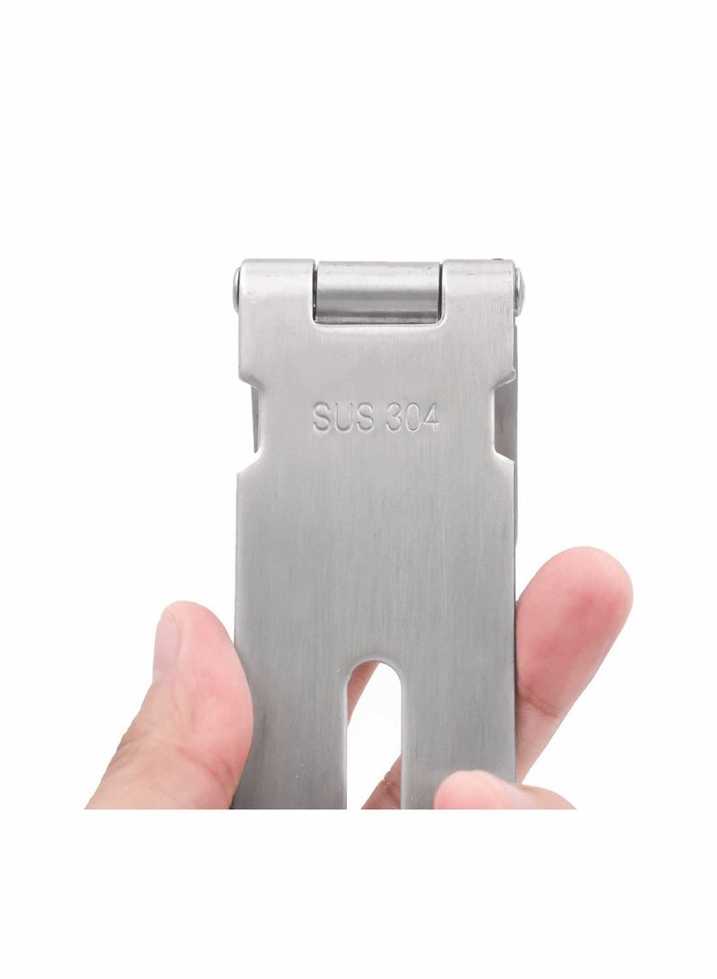 Padlock Hasp, Stainless Steel Security Door Clasp Hasp Lock Latch, Suitable for Room Door Locks, Garden Door Locks 2mm Extra Thick Door Gate Bolt... - Image 3