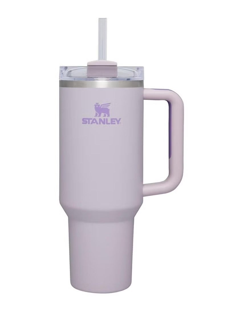 Stanley Stainless steel vacuum cup with lid and straw for ice and cold drinks - Image 1
