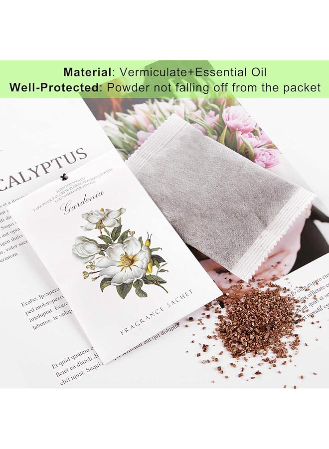 إيروريكس أكياس معطرة برائحة اللافندر والياسمين وزهرة الزنبق والورد وزهرة الجاردينيا في علبة واحدة تحتوي على 12 قطعة من 6 أكياس معطرة برائحة 6 روائح للخزانة ومعطرات للأدراج برائحة تدوم طويلاً للمنزل والسيارة ومنتجات العطور - Image 2