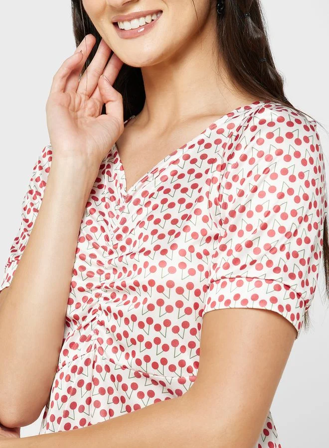 Ginger Urban Minx Ruched Cutout Back Detail Dress